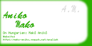 aniko mako business card